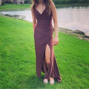 Dancing Queen Chocolate Brown Prom Dress